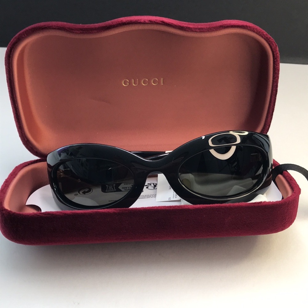 💯 - New Authentic Gucci GG1247S 001 60 Black Sunglasses - Picture 14 of 15